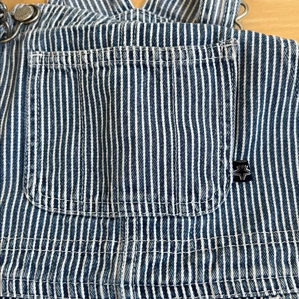 VTG Faded Glory Blue and White Striped Fabric